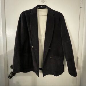 Zara Corduroy Double Breasted Blazer